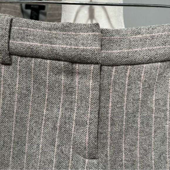 NEW Body By Victoria Wool Pinstripe Career Wide Leg Trousers Gray Pink … NWOT - Picture 7 of 16